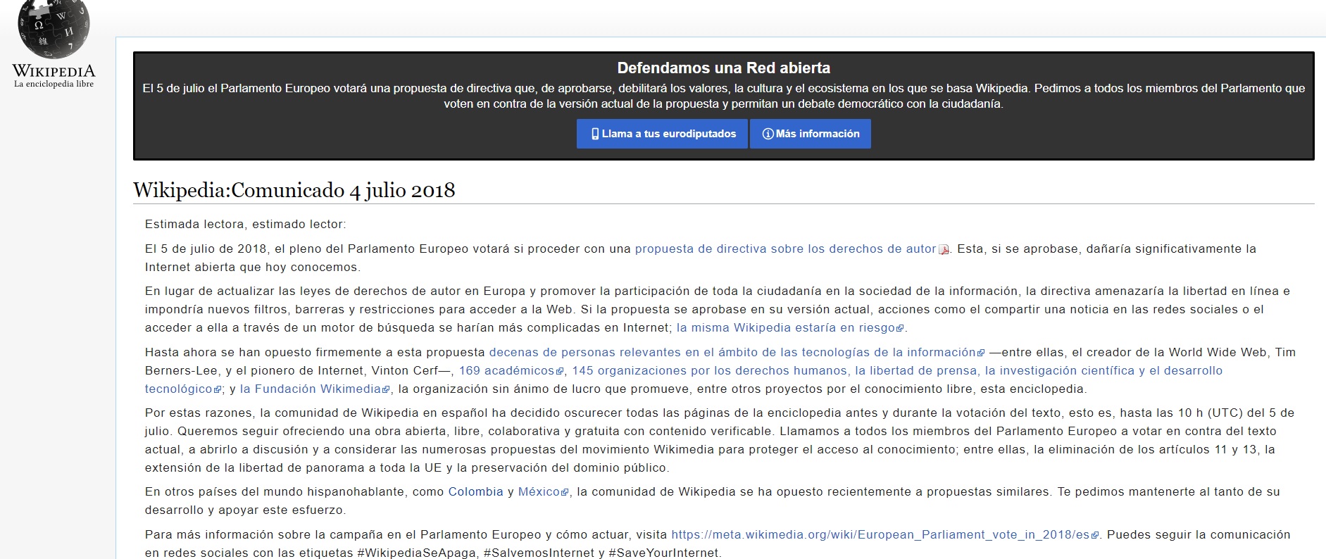 ¿Por Qué No Funciona Hoy Wikipedia? - Canal 9 Televida Mendoza