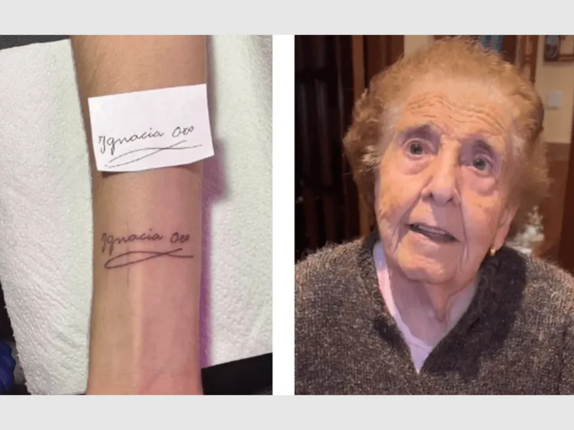 Siempre me vas a llevar en el recuerdo?": La tierna reacción de una abuela luego de que su nieto se tatuara su nombre - Canal 9 Televida Mendoza
