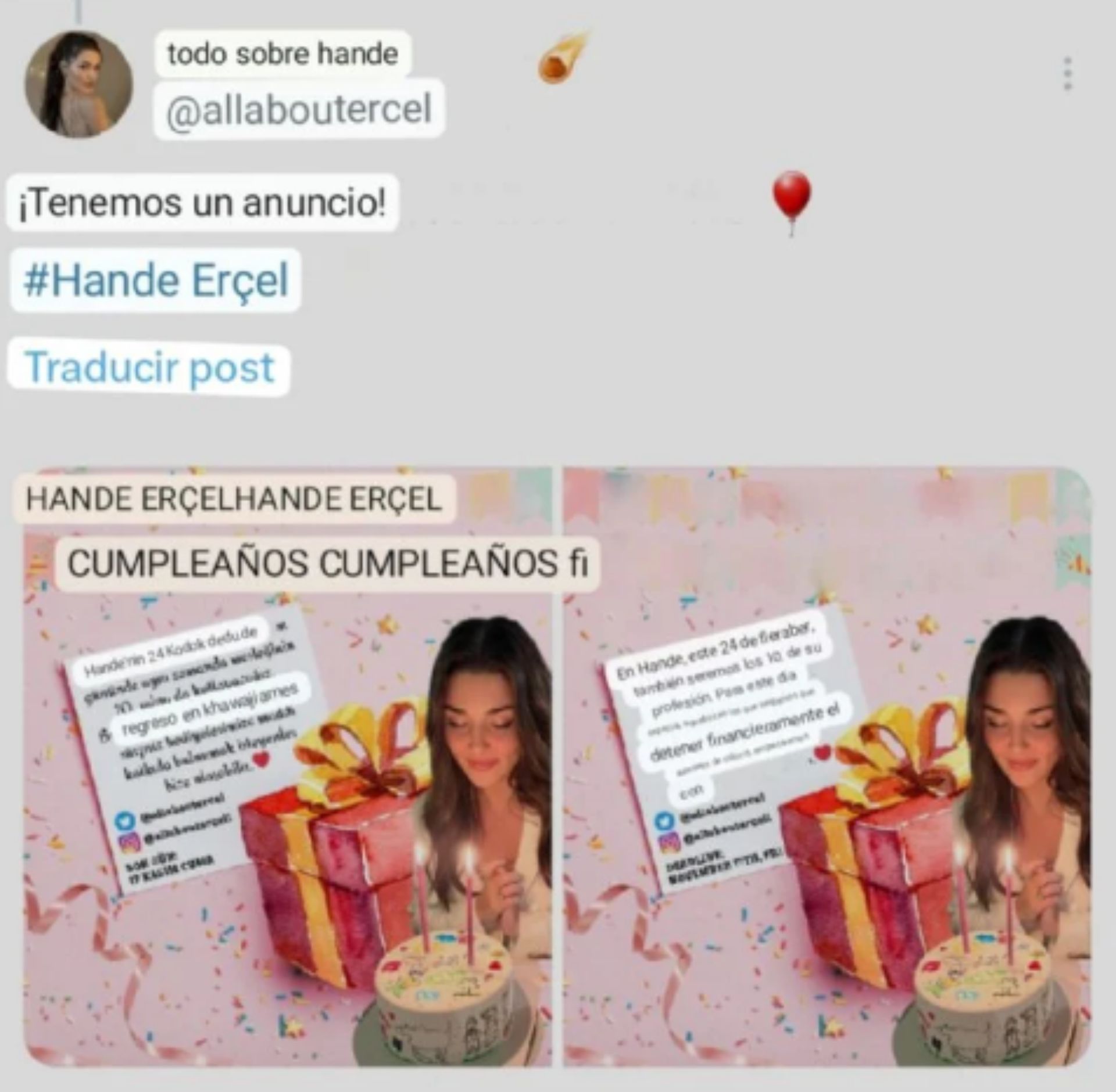 High move: Hande Erçel's birthday is coming up and his fans are organizing a global solidarity event