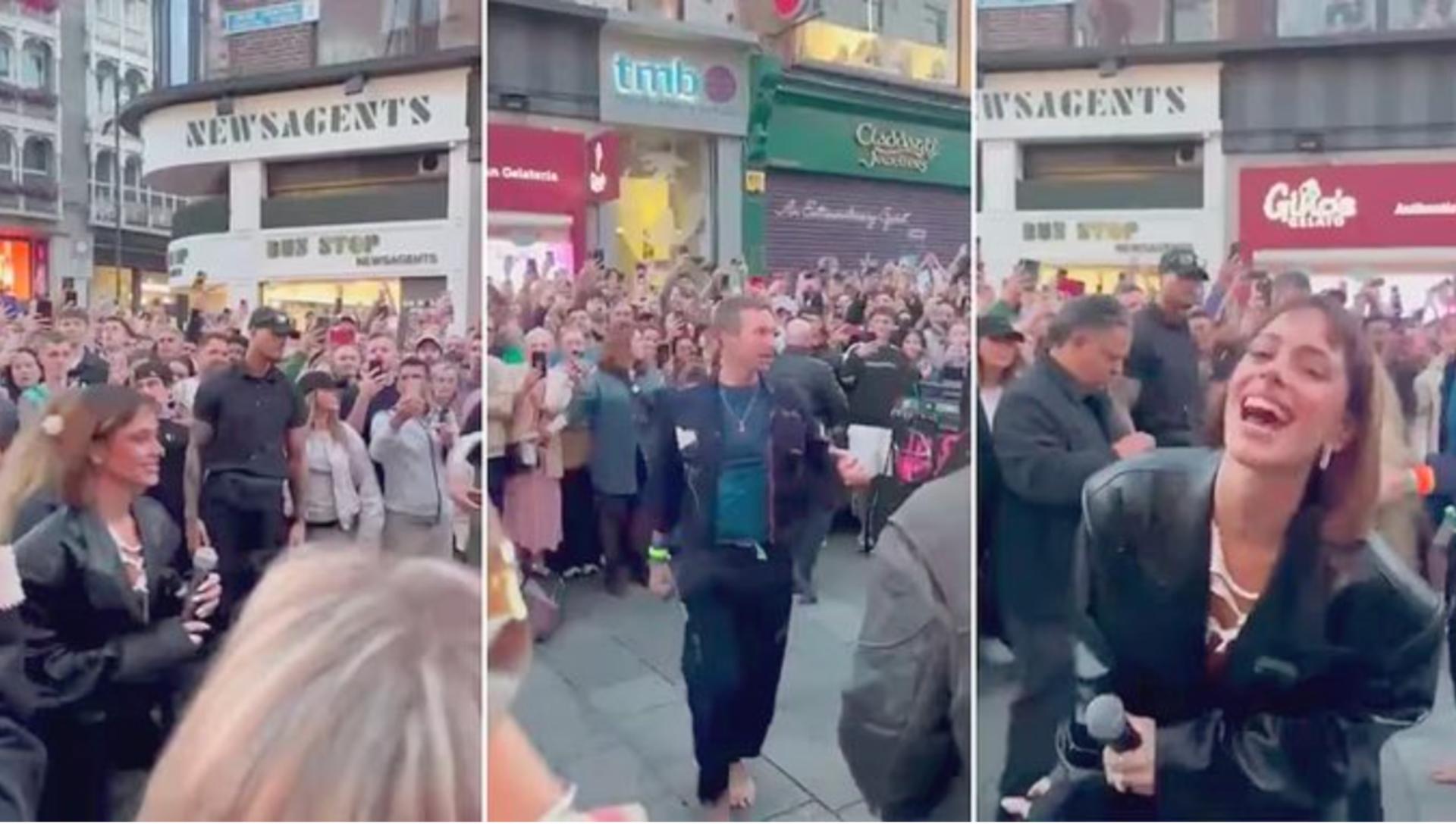 Así cantó Tini Stoessel junto a Chris Martin por las calles de ...